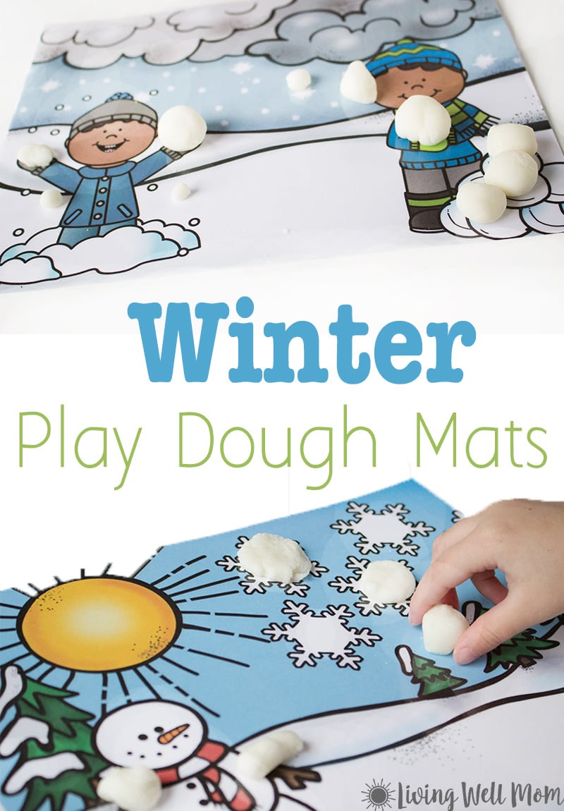 Need a simple activity to keep the kids busy on a cold winter day? These free printable winter playdough mats are the perfect solution! Just print, laminate, and the kids’ll stay busy for hours building playdough snowmen, snowballs, and more. It’s the perfect indoor winter activity for children!