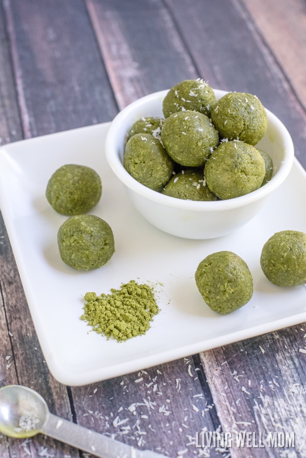 Matcha Green Tea Energy Bites in Less Than 5 Minutes Paleo Recipe
