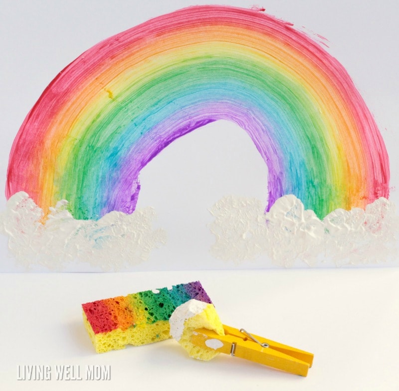 How to Make a Sponge Painting Rainbow