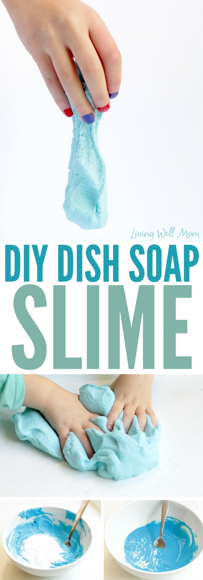 Fluffy Dish Soap Slime Completely Borax Free!