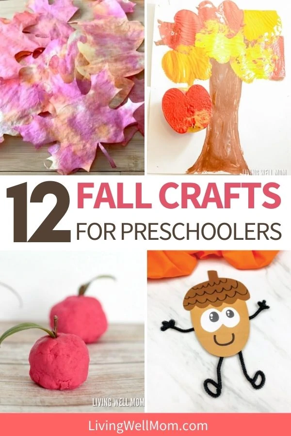 collage of crafts for preschoolers using playdough, paint, and other media