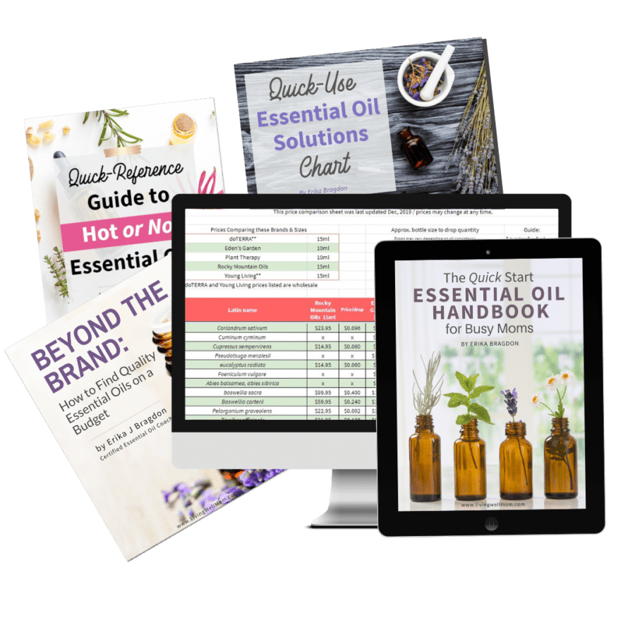 Digital mock of the Living Well Essential Oil Product Bundle