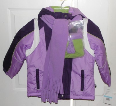 Rothschild Kids' girls purple winter coat on hanger