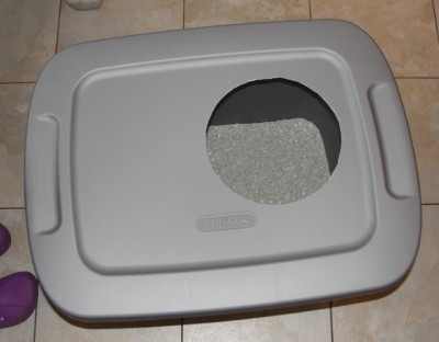 diy mess free cat litter box