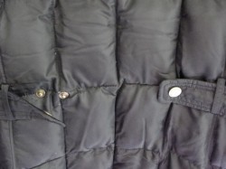 cinch of  black winter coat