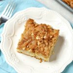 With its light tasty flavor and bursts of apple chunk goodness throughout, this Apple Coffee Cake is a perfect recipe for this time of year.