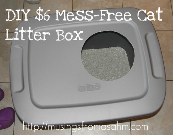 diy mess free cat litter box