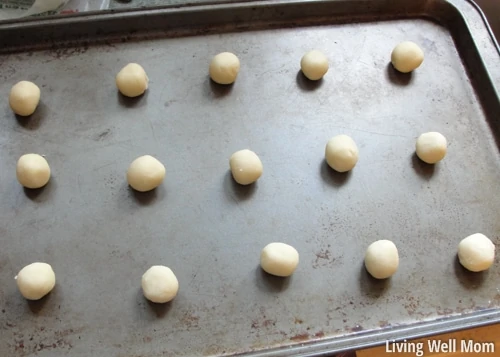 cookie dough rolled up in a ball