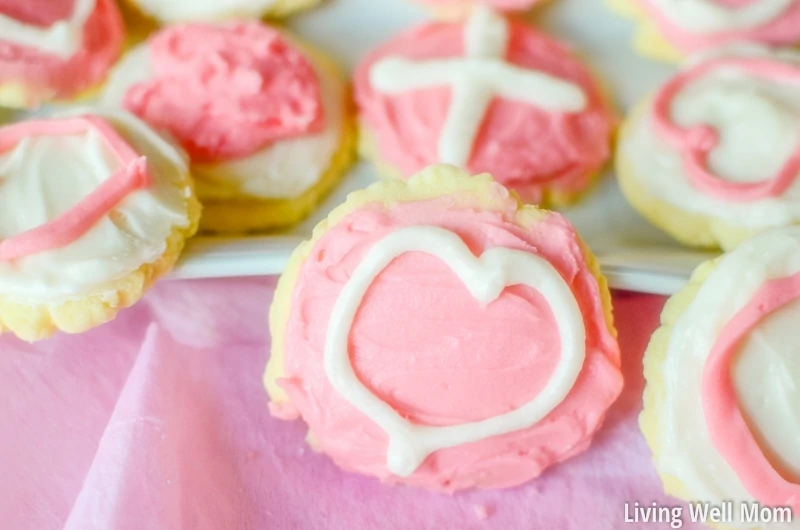 Frosted valentine butter cookies 