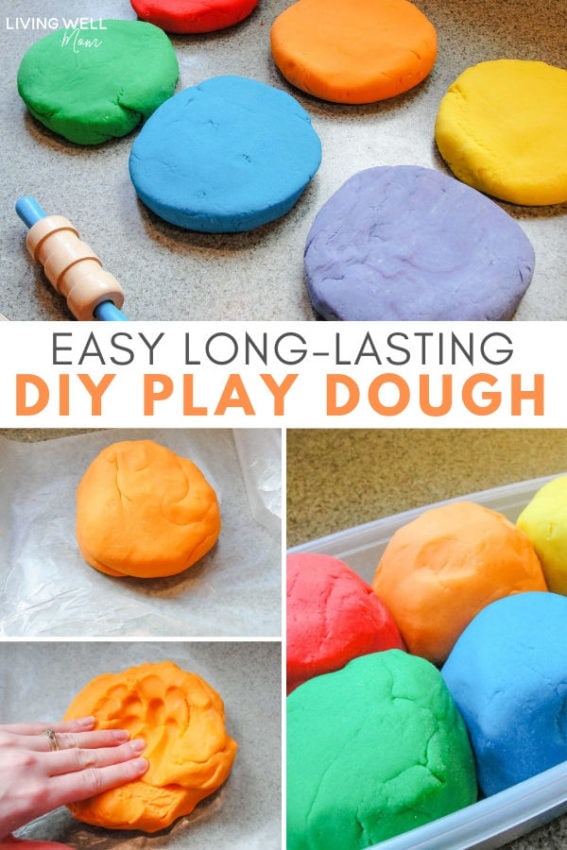 The Easiest Homemade Playdough Recipe Lasts For Months   Diy Play Dough Recipe 567x850 