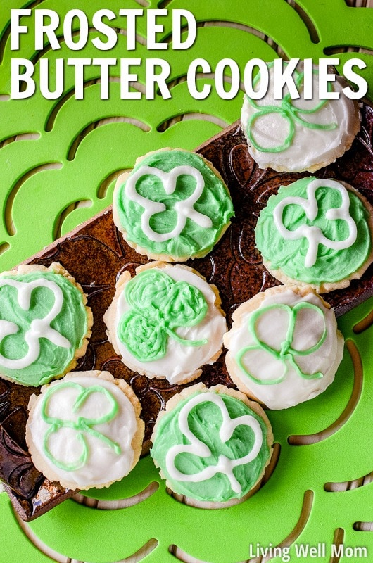  St Patrick's Day Frosted Butter Cookies