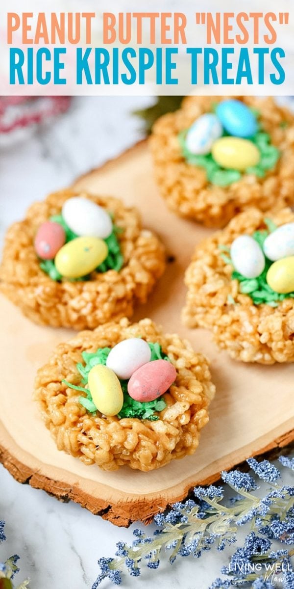 Easter Rice Krispie Treats Peanut Butter “Nests”