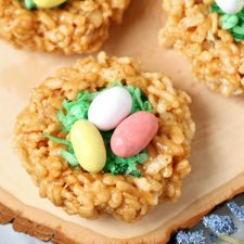 Easter Rice Krispie Treats Peanut Butter "Nests"
