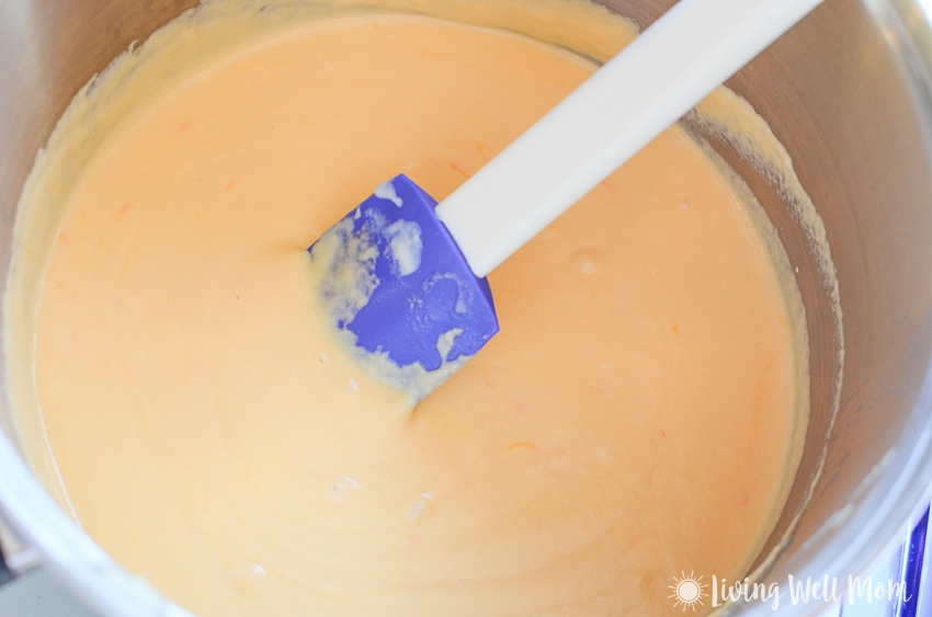 melted cheese sauce for homemade mac and cheese