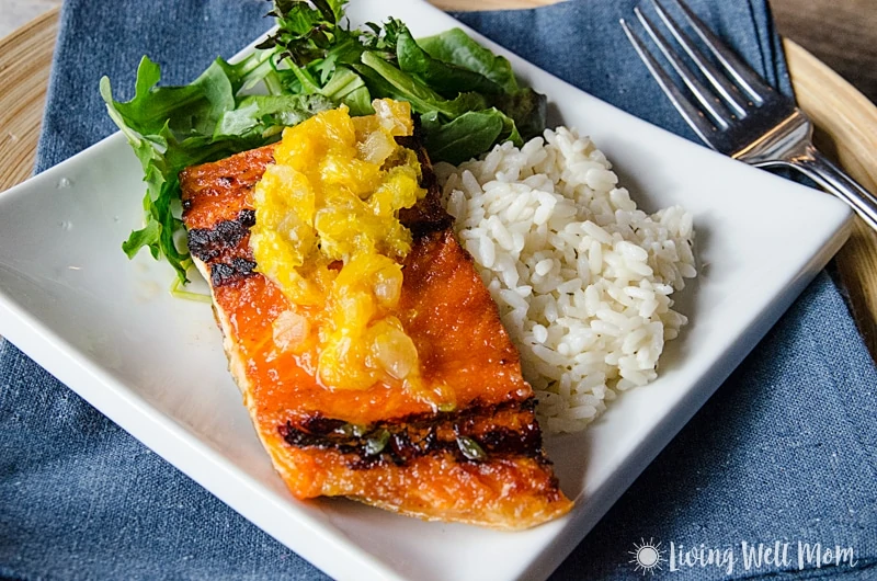 salmon with rice 