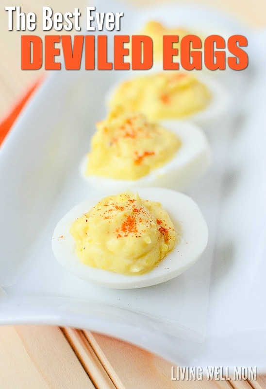 deviled eggs with text