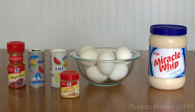 ingredients for homemade deviled eggs