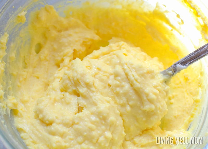 deviled egg yolk mixture in a bowl