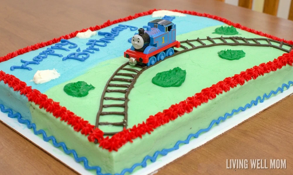 a Thomas the Tank Engine birthday cake