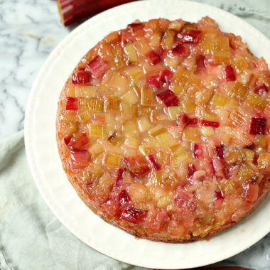 gluten-free rhubarb upside down cake recipe