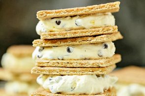delicious graham cracker ice cream sandwiches stacked together