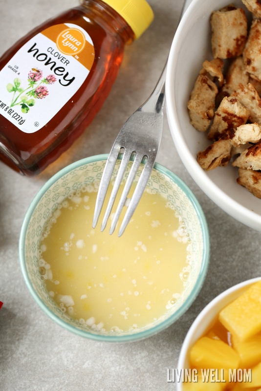 pineapple juice in a bowl