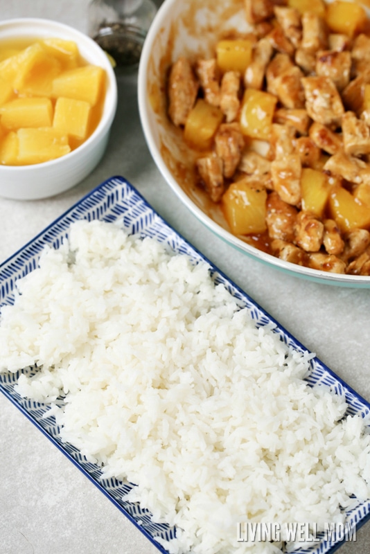 rice and chicken pineapples for dinner recipe