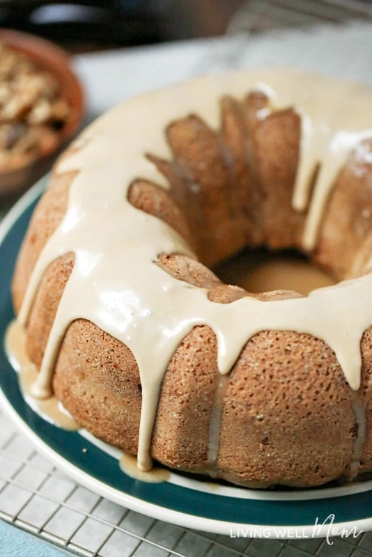 With a perfect blend of cinnamon, apple, and nutmeg, this Caramel Apple Cake is topped with a delightful caramel icing and will quickly become a favorite fall dessert!