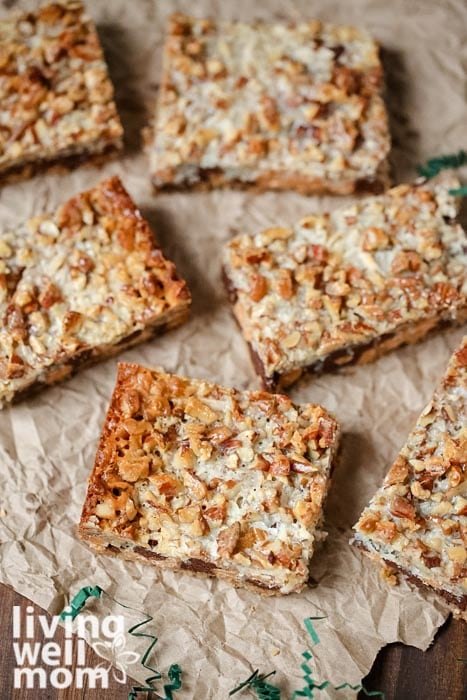 cookie bars cut into rectangles