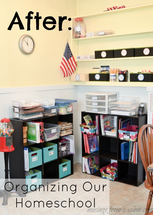Organizing Our Homeschool Area - Living Well Mom