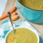 This hearty, delicious Split Pea Soup with Ham recipe will satisfy the whole family on a cold winter day. It’s also naturally gluten-free and dairy-free and a great meal option if you have allergies.