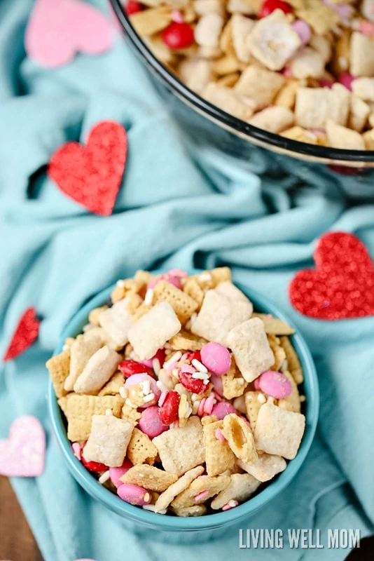 DIY puppy chow mix for valentines