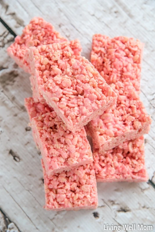 Pink Strawberry Rice Krispie Treats