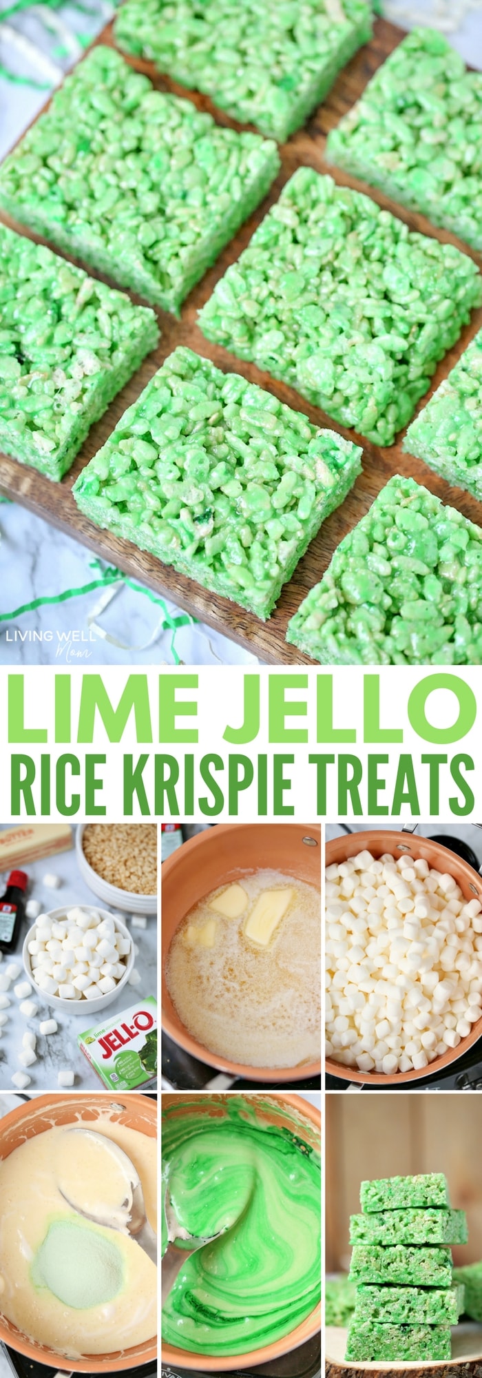 Lime Jello Green Rice Krispies Treats