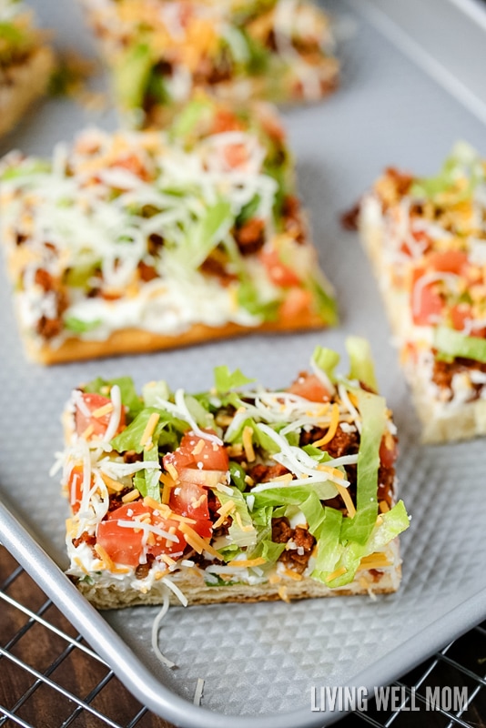 The Best Easy Taco Pizza Recipe - Living Well Mom