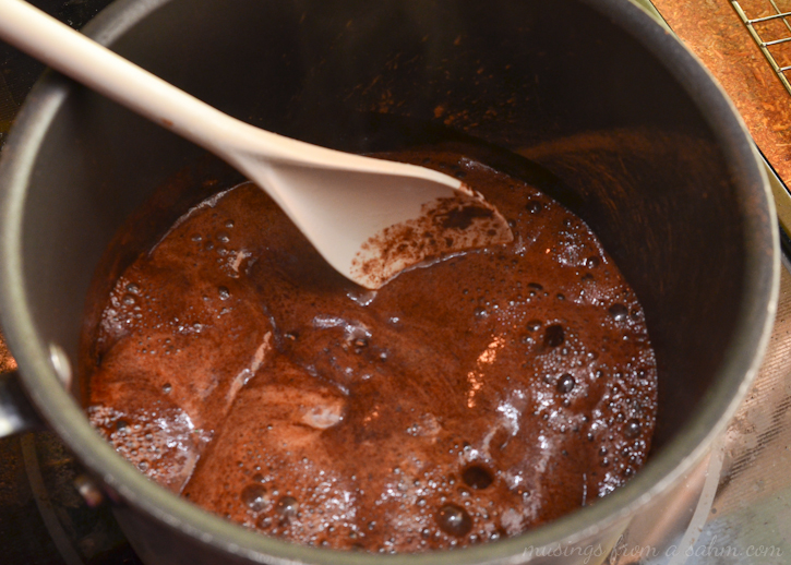 bubbling hot chocolate