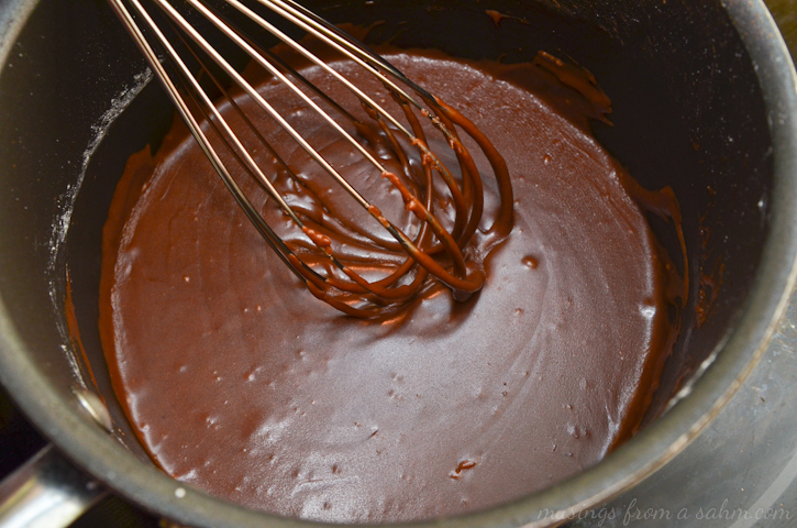 thickened sugar chocolate mixture