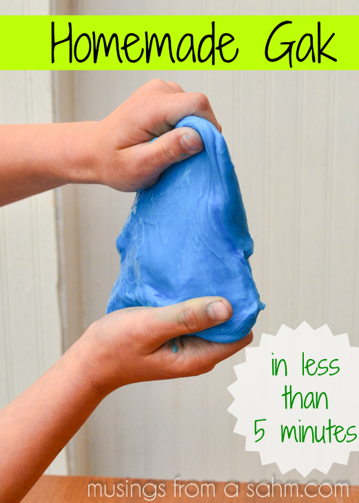 This quick and easy homemade Gak recipe is the perfect DIY activity for kids.