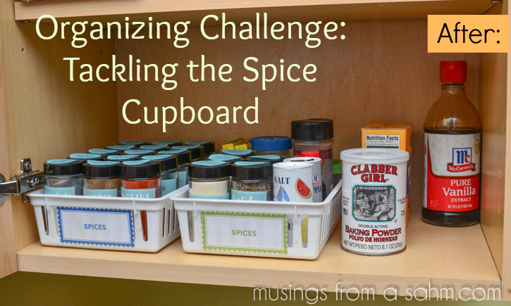 Organizing Challenge Tackling The Spice Cupboard Living Well Mom