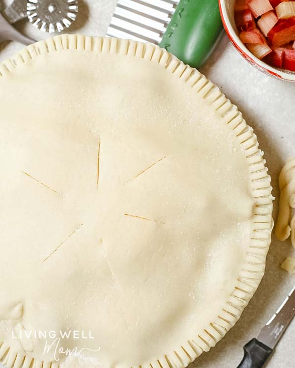 pie dough for strawberry rhubarb pie