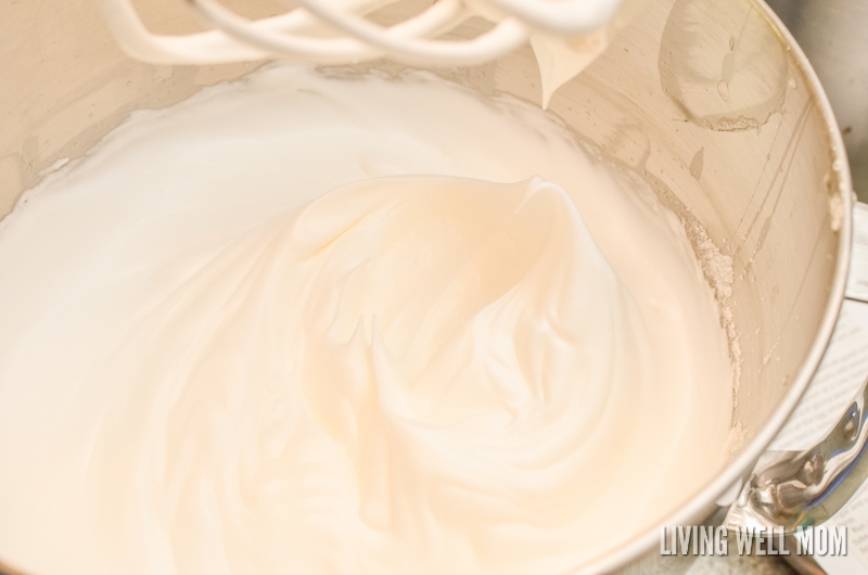 whipped egg white for strawberry layer cake