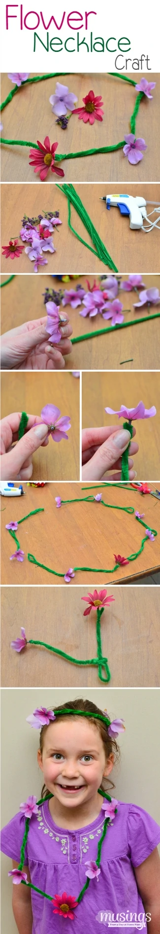 Flower Necklace Craft for Kids