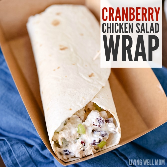 Easy Cranberry Chicken Salad Wrap Living Well Mom