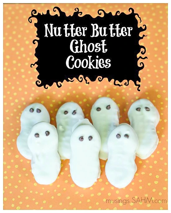 Halloween Nutter Butter Ghost Cookies-2