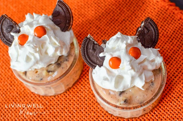 halloween pudding cups