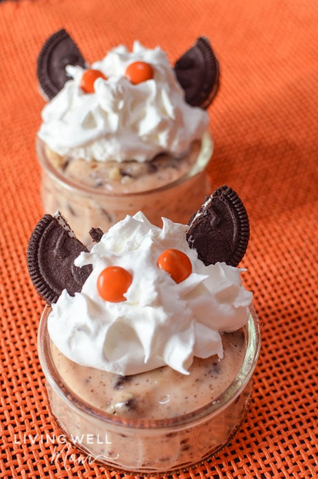 halloween dessert for kids - monster pudding cups