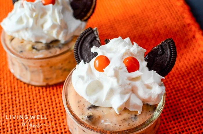 easy monster halloween pudding cup dessert