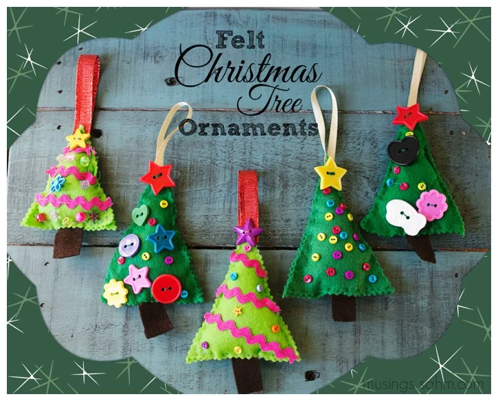 Felt Christmas Tree Ornaments