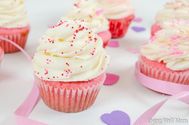 Looking for a cupcake with some color for Valentine’s Day, a baby shower, or birthday party? With a classic vanilla flavor and an unforgettable buttercream frosting, these pretty Pink Velvet Cupcakes are always a favorite!