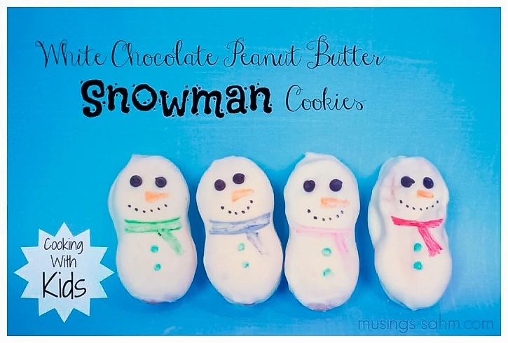 White Chocolate Snowman Cookies